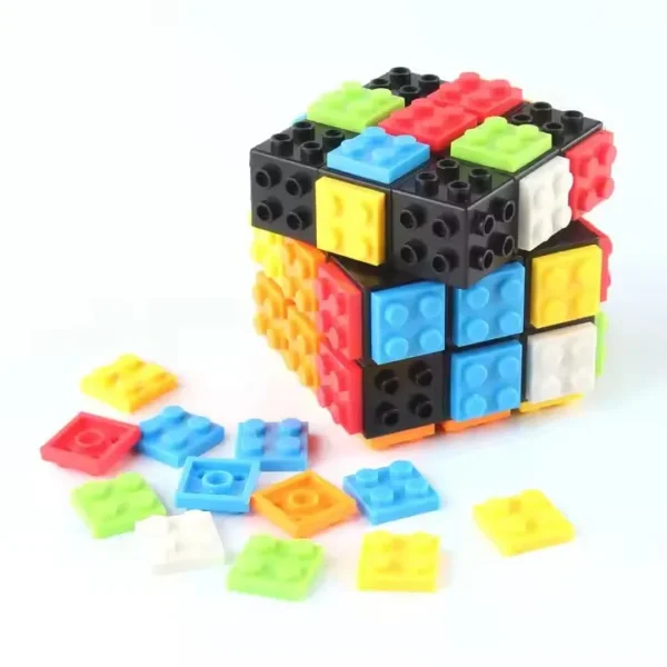 3*3 Magic Cube DIY Building Block STEAM Construction Puzzle Cube Kids Educational Toy