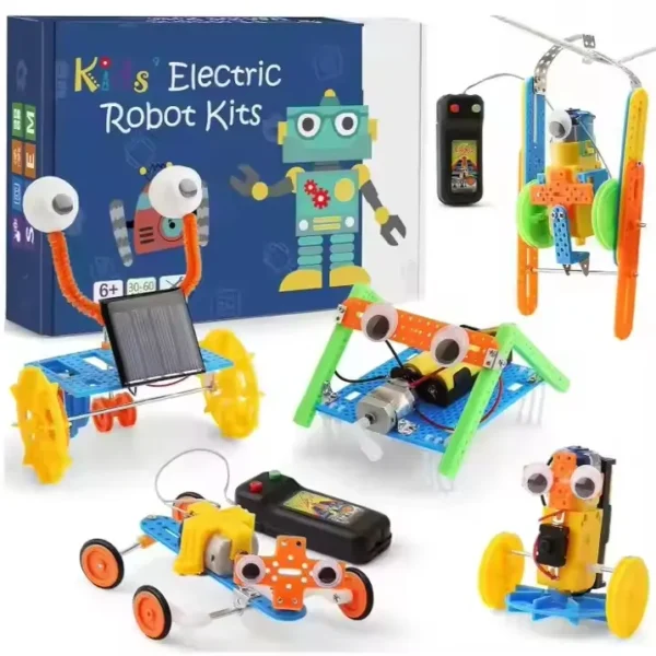 Kids DIY Robot Kit Toys Educational Robot Engineering Science Toys