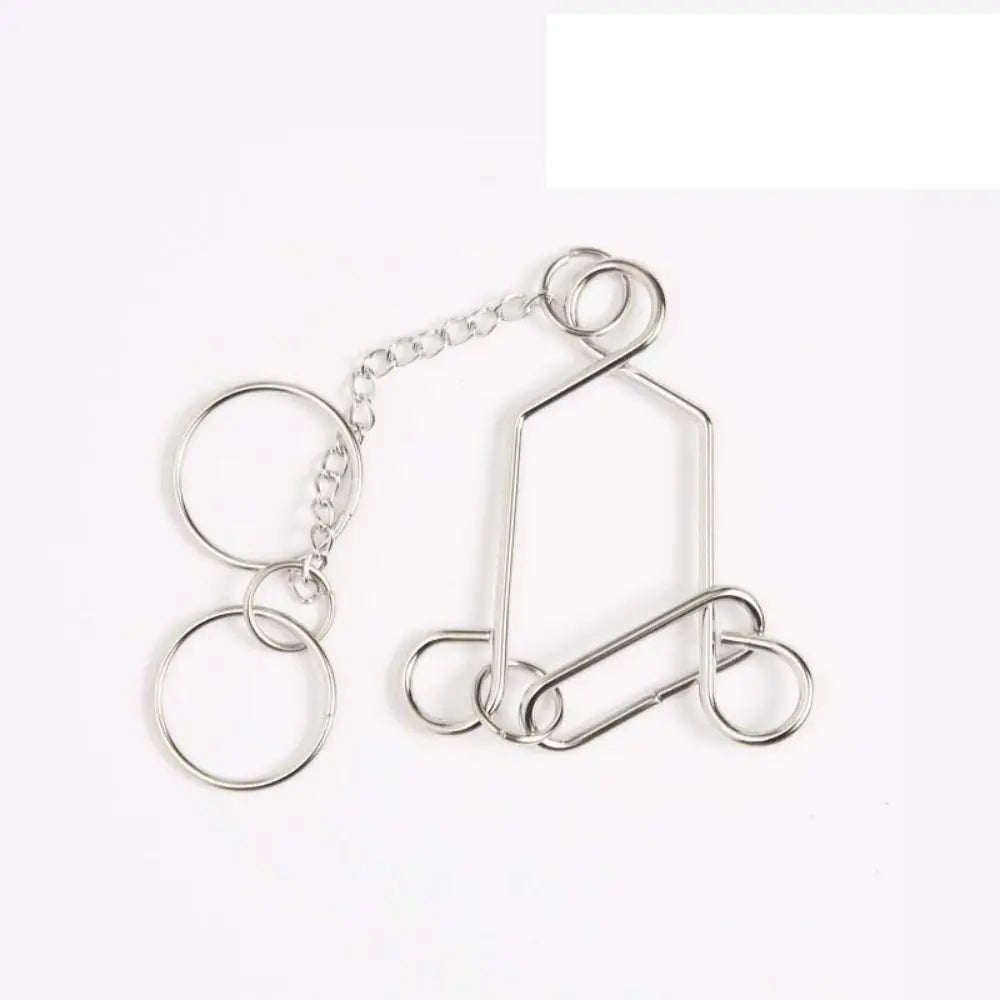 Metal Wire Brain Teaser IQ Mind Brain Teaser Puzzles Children Adults Interactive Game Reliever Educational Toys - الصورة 33