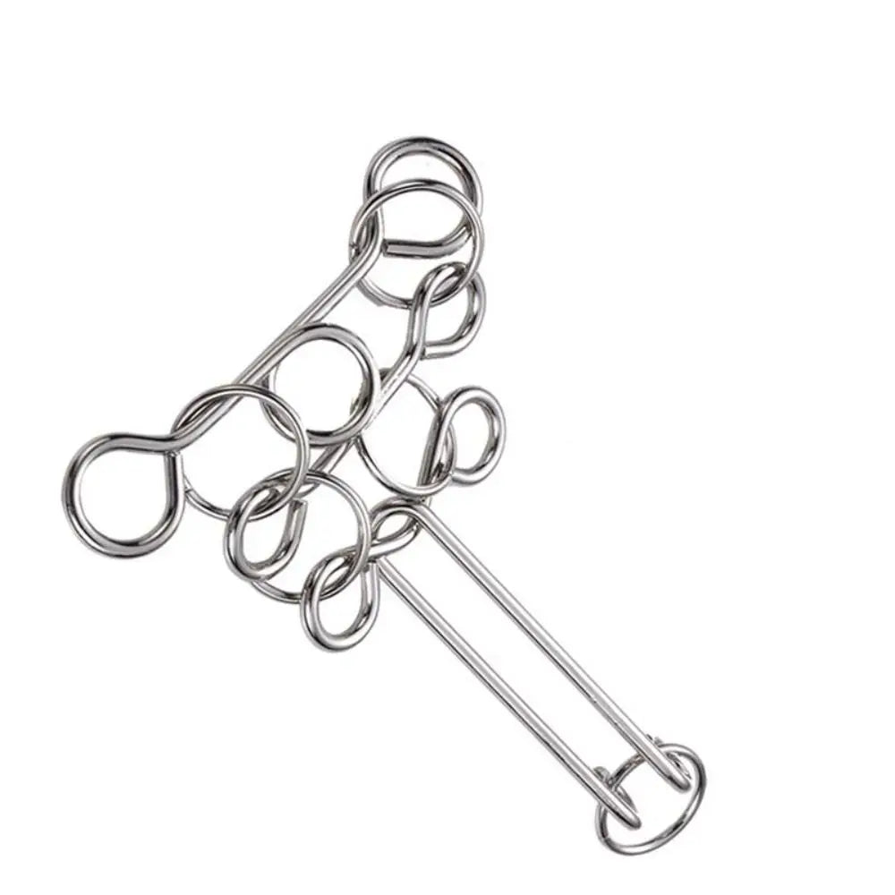 Metal Wire Brain Teaser IQ Mind Brain Teaser Puzzles Children Adults Interactive Game Reliever Educational Toys - الصورة 29