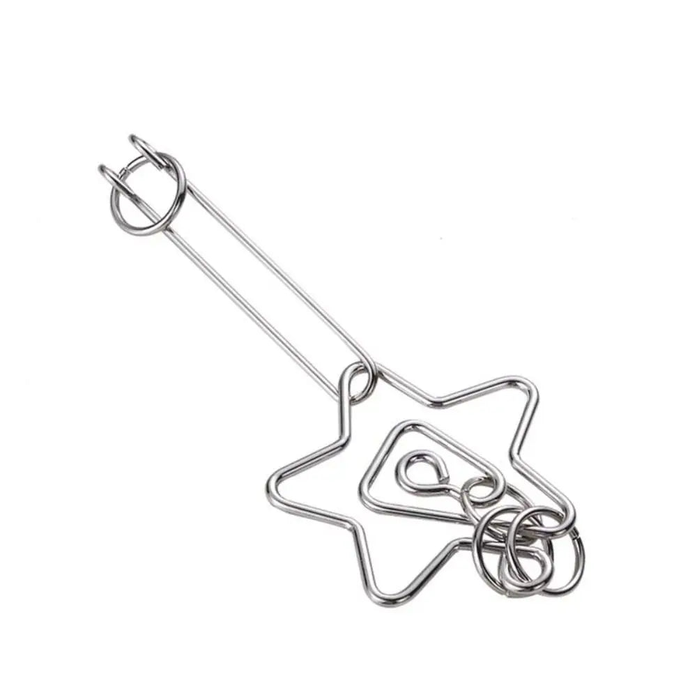 Metal Wire Brain Teaser IQ Mind Brain Teaser Puzzles Children Adults Interactive Game Reliever Educational Toys - الصورة 31