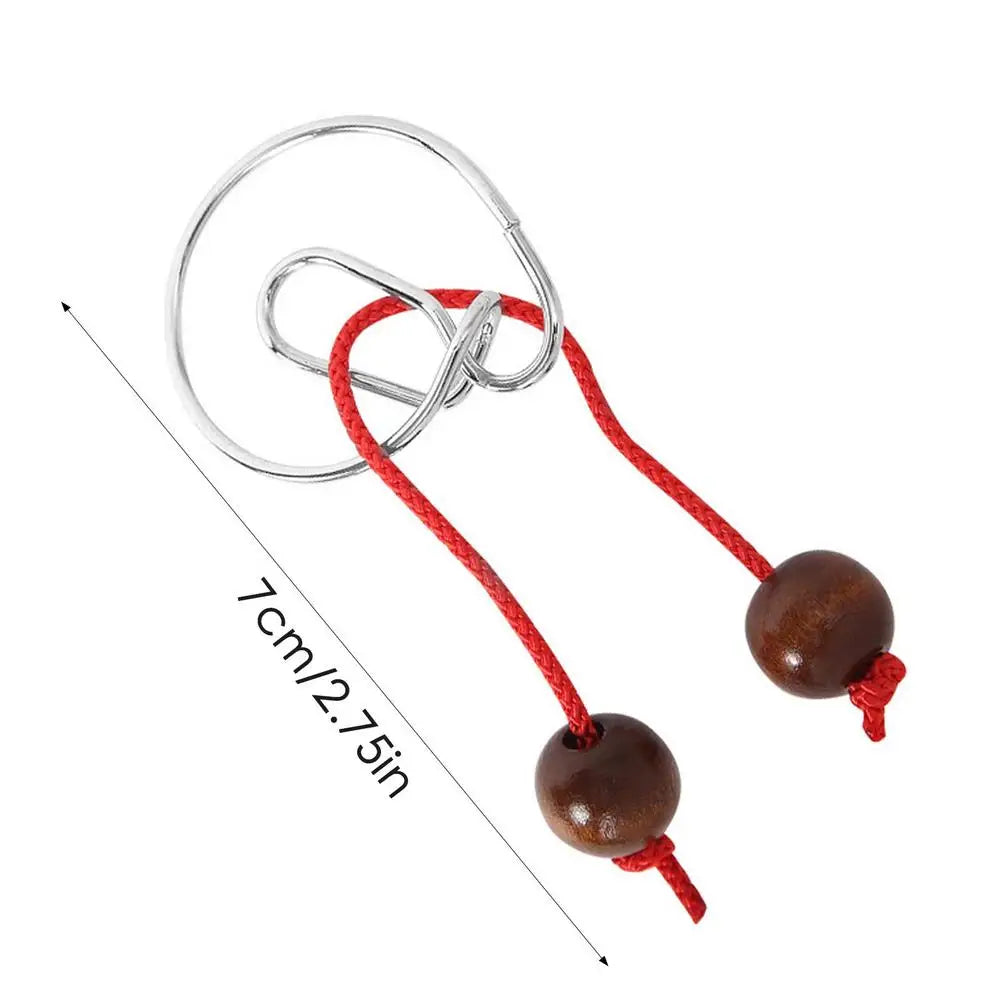 Metal Wire Brain Teaser IQ Mind Brain Teaser Puzzles Children Adults Interactive Game Reliever Educational Toys - الصورة 9