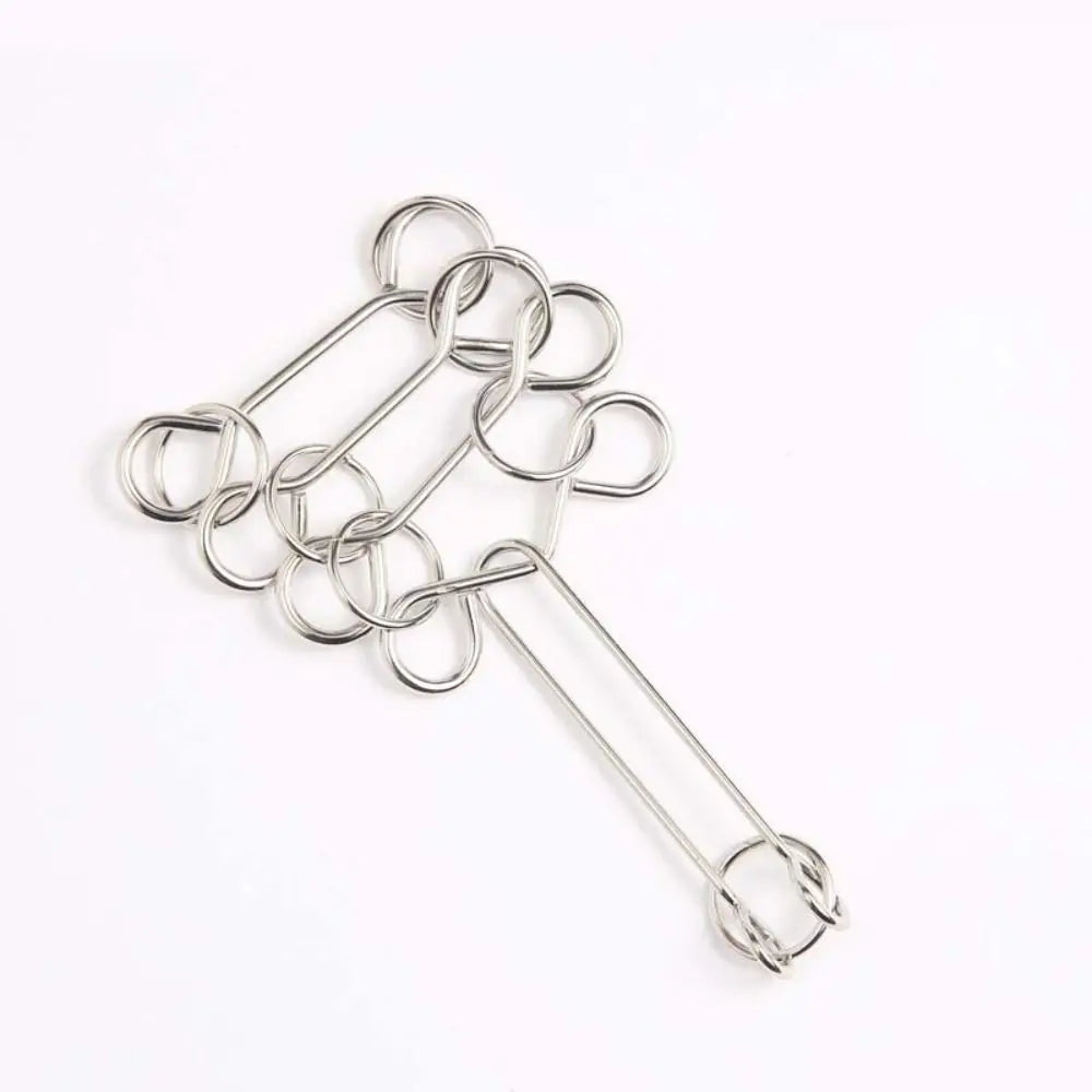 Metal Wire Brain Teaser IQ Mind Brain Teaser Puzzles Children Adults Interactive Game Reliever Educational Toys - الصورة 30