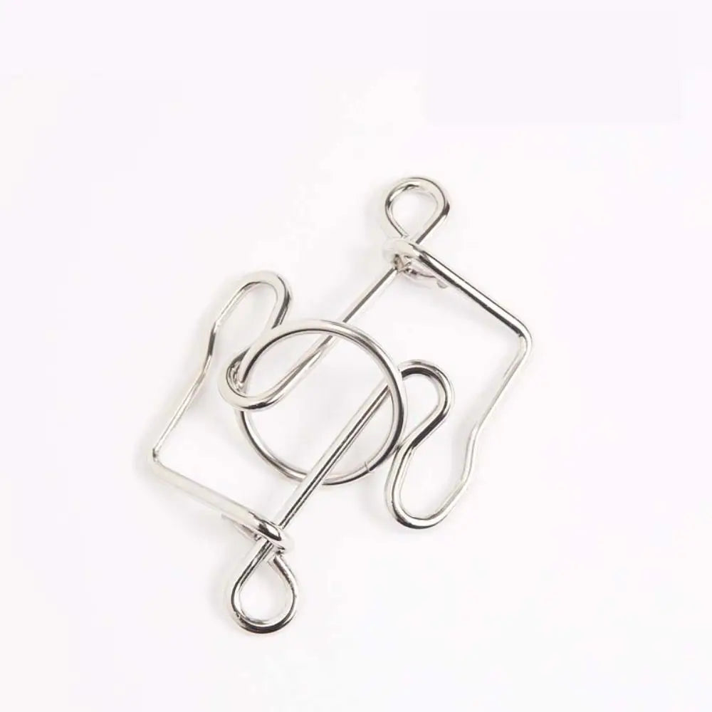 Metal Wire Brain Teaser IQ Mind Brain Teaser Puzzles Children Adults Interactive Game Reliever Educational Toys - الصورة 20