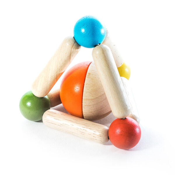 Triangle Clutching Toy Natural Wood Baby Toy