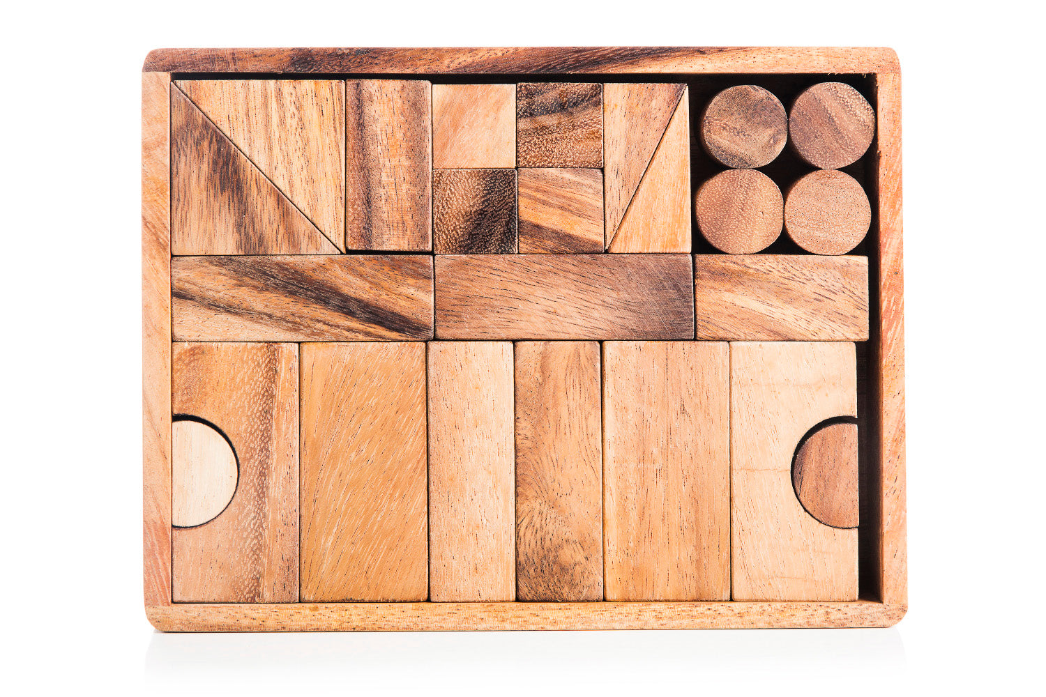 Natural Wooden Building Block Set - Imagen 3