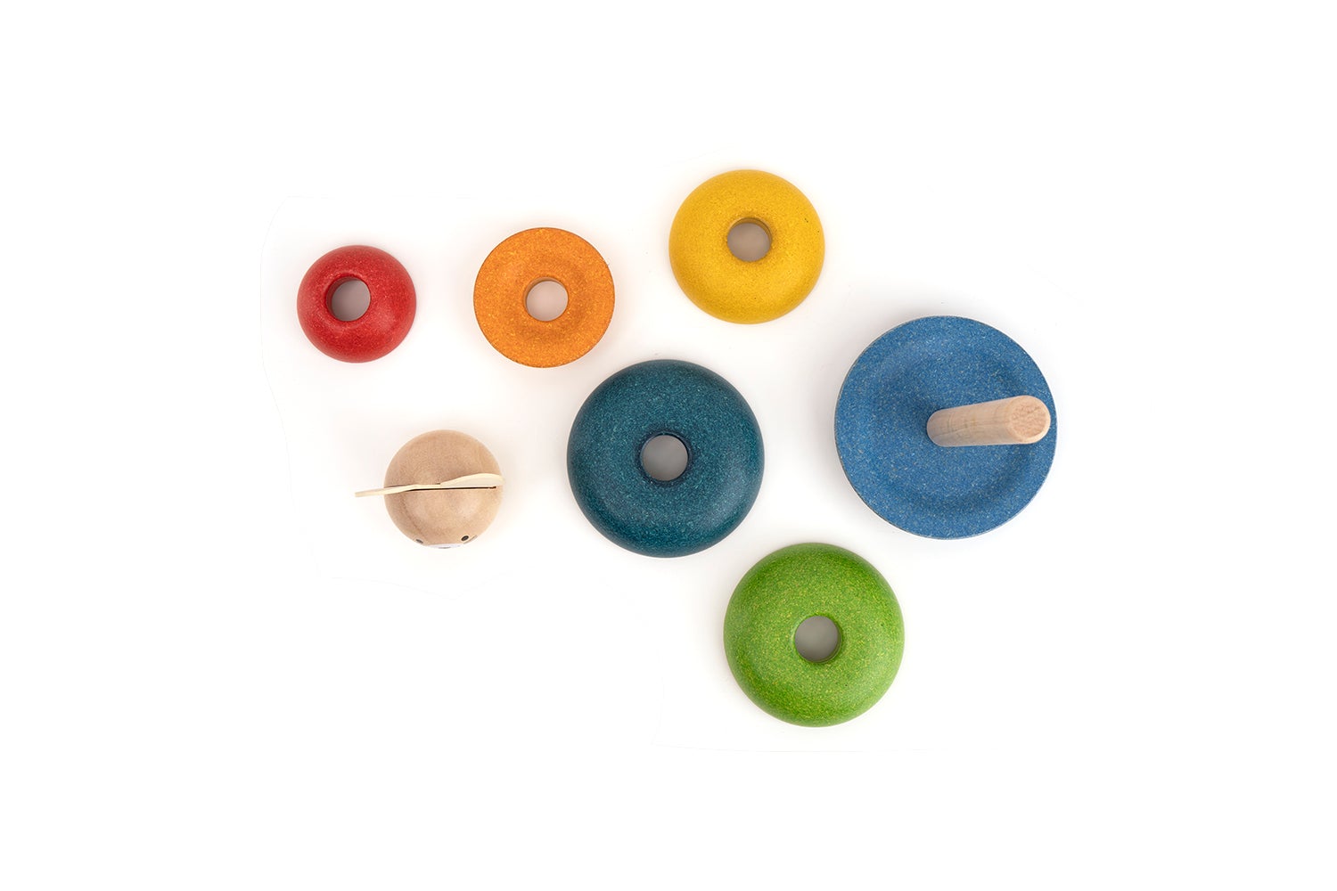 Stacking Ring - Natural Organic Wooden Baby Toy - 画像 (3)