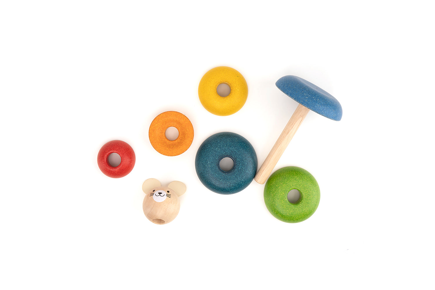 Stacking Ring - Natural Organic Wooden Baby Toy - 画像 (4)